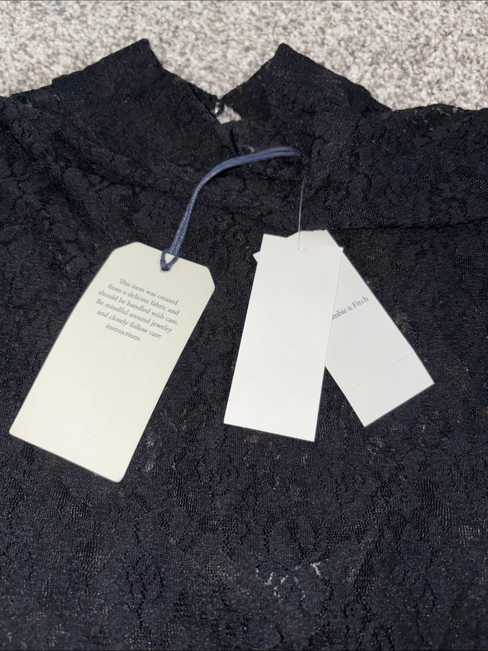 Abercrombie & Fitch Lace Maci Dress in Black NWT